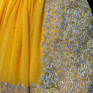 Beautiful yellow saree