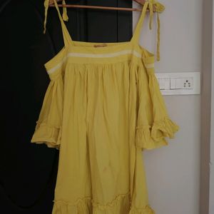 Yellow  Off shoulder Sundress