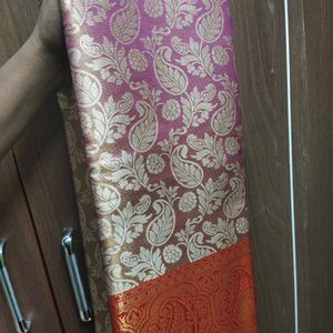 New Tissue Silk Saree With Aari Work Blouse