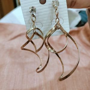 Golden Twisted Earrings