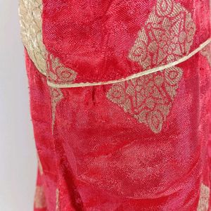 Red Embroidered Kurta Set (Women)