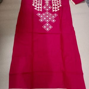 Cotton Rich Embroidered Women's Kurta_NEW