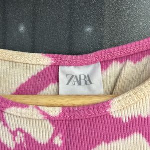 Ribbed pink tank Top - Zara