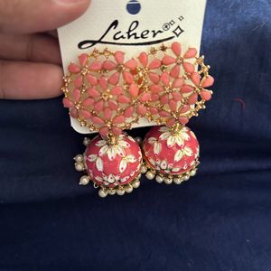 Peach Color Jhumka