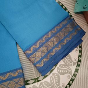 Special Borderline Saree With Unstitched Blouse