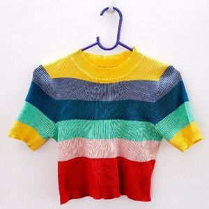 Multicolored Rainbow Top 🌈