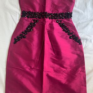 Magenta Silk Dress