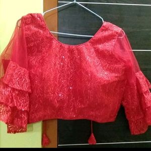 For happy 23new blouse chilli red