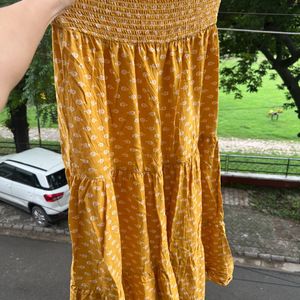 Pure Cotton Cute Yellow Skirt