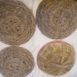 4 Small Wooden Baskets