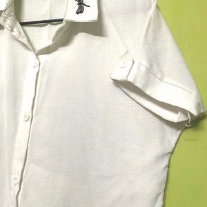 White Cotton New Shirt Women