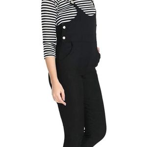 Women Black Dungaree