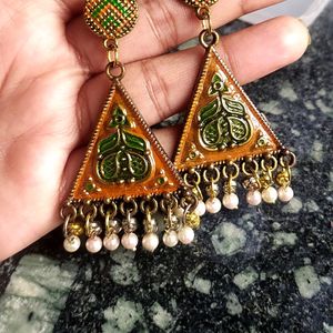 Oxidized Gold Plated Earrings