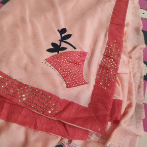 New Peach Saree ....