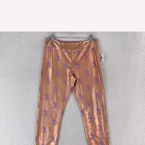 Disney Metallic Rose Gold Mickey Mouse Legging