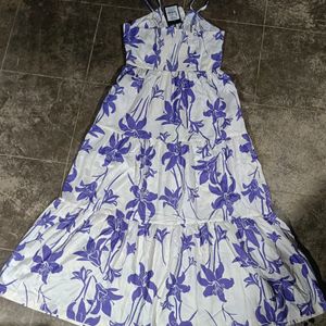 Women Floral Print Tiered Dress