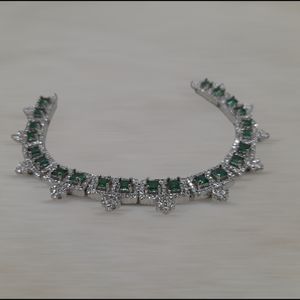 American Diamond Silver Polish Necklace