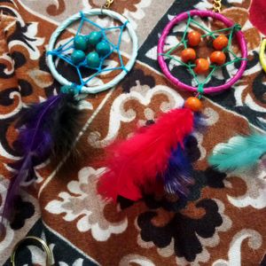 Dreamcatcher Keyrings Multicolour Set Of 10