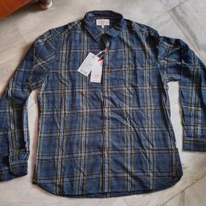 Dark Blue Checkered Shirt