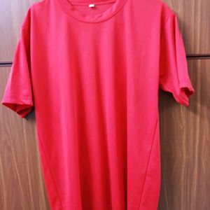 Red Jersey Material Tshirt