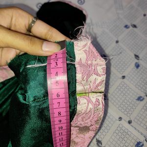 Green Padded Blouse (Pink & Golden Work)