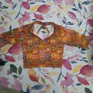 Printed Stretchable Blouse For Parties