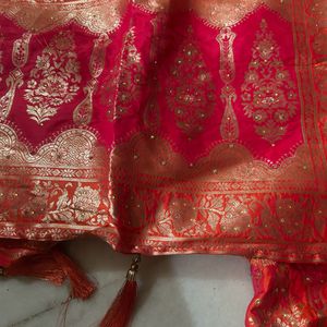 HEAVY BRIDAL BANARSI SILK LEHNGA BROCADE WORK