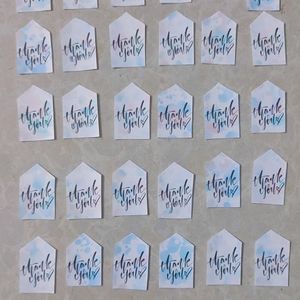 Thank You Stickers Pentagon Shape ((PACK Of 36))