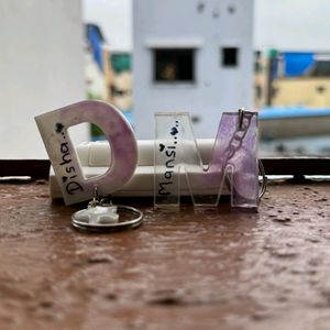 Customized Name Alphabet Key Chain