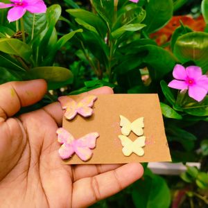 Beautiful Butterfly Handmade Clay Earrings