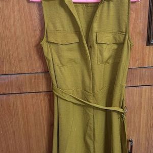 Veromoda Mustard Shirt Model Dress