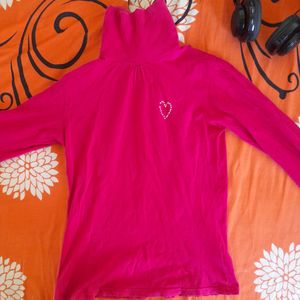 Hot Pink long sleeve turtleneck