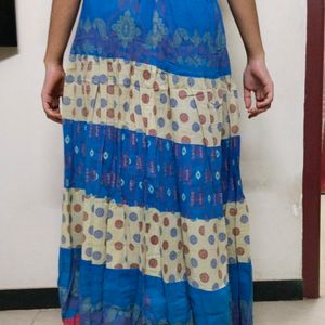 Long skirt of multi coloured