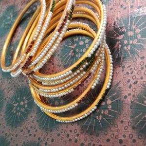 NEW ETHNIC PEARL BANGLES