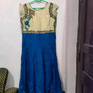 Ethnic Gown With Pants ND Dupatta