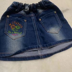 Denim Skirt For 1.5To 2.5Yrs Only Today