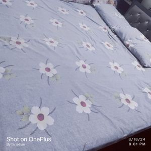 Cotton Floral Print Bedsheet