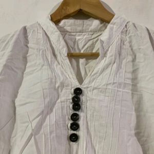 White Daily Cotton Kurta (Women)