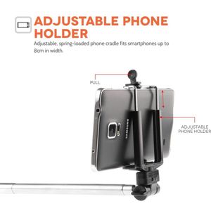 Silver Swan Bluetooth Selfie Stick With Remote