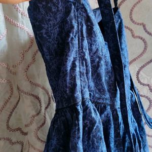 Blue Halter Neck Dress 👗 Side Zipper