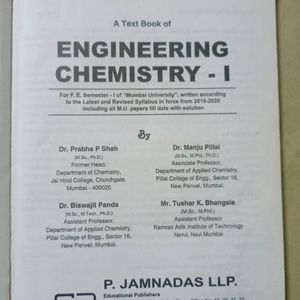 Engineering Chemistry 1 Semester One