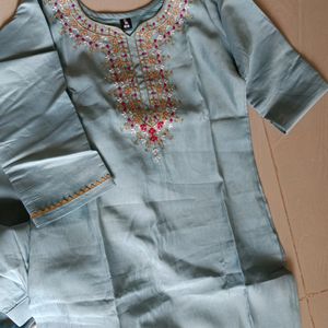 Brand New Kurts Set With Organza Dupatta