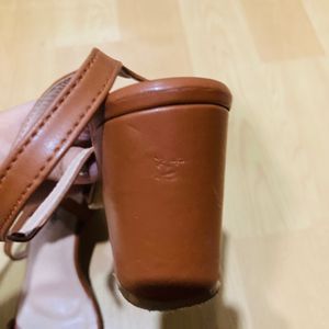 Pretty Brown Block Heels For Women