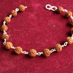 Silver Rudraksh Trendy Rakhi / Bracelet