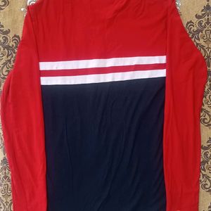 Superdry Red-Blue Long Sleeve Tshirt