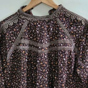 Brown floral top for womens!