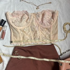 ᯓ ᡣ𐭩 Lace Nude Corset