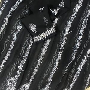 Chikankari Georgette Kali Ka Kurta