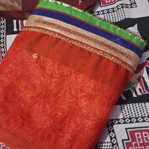 Red ND Green Saree