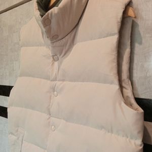 Mock Collar Sleeveless Jacket...